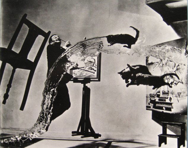 Philippe Halsman - Dali Atomicus: Silver gelatin print, 1984, hand written version For Press Only - Dali Atomicus c Phillippe Halsman Size: 233 x 252 mms Note: In 1941 Halsman met Salvador Dali and they began to collaborate in the lat