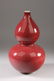 69: CHINESE PEACH BLOOM PORCELAIN DOUBLE GOURD VASE, Qi