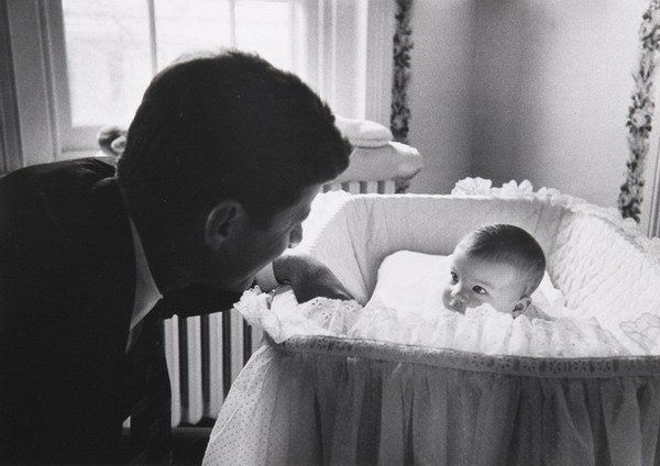 EDWARD CLARK (American, 1912-2000). JFK & CAROLYN: EDWARD CLARK (American, 1912-2000). JFK & CAROLYN, signed, titled, and inscribed "Life" in pen, lower margin. Photographed for Life magazine. Printed later. Gelatin silver print - Unframed, Plate: 13