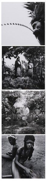 CHRIS RAINIER (American, Contemporary). TWO BOYS,: CHRIS RAINIER (American, contemporary). TWO BOYS, SING-SING FESTIVAL, MT. HAGEN, PAPUA NEW GUINEA; BAINING FIRE DANCERS, EAST NEW BRITAIN, PNG; TWO WOMEN IN MARRIAGE RITUAL COSTUMES, YORE VILLAGE, PNG