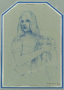 ARTHUR HALL SMITH (American, b. 1929). HELENA, si: ARTHUR HALL SMITH (American, b. 1929). HELENA, signed and dated 1976 lower right. Pen on grey paper. - Sight: 8 1/2 in. x 6 in. This artist is represented in the permanent collection of The Corcoran G