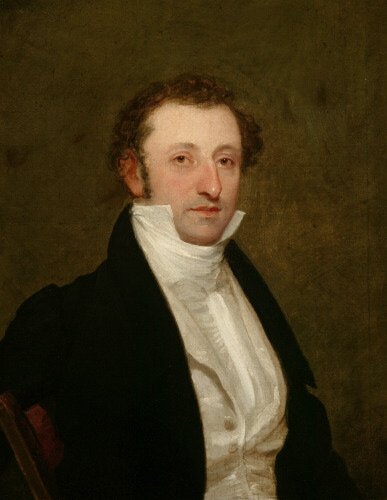 CIRCLE OF THOMAS SULLY. (Am., 1783 - 18: CIRCLE OF THOMAS SULLY. (Am., 1783 - 1872). Portrait of Mr. Lippincott, Oil on canvas - 28 1/4 x 24 1/4 in. PROVENANCE: By direct family descent from New Jersey sitter.