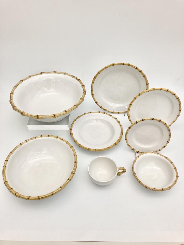 70-PIECE JULISKA "CLASSIC BAMBOO" STONEWARE DINNER (1 of 11)