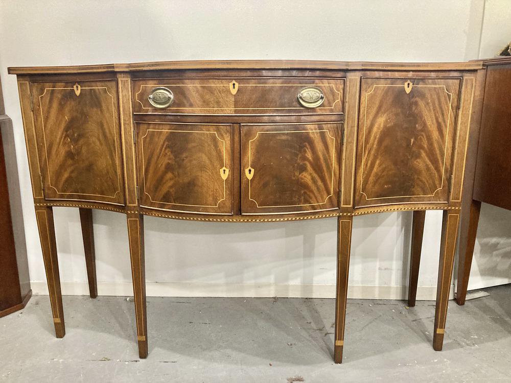 HEPPLEWHITE STYLE INLAID MAHOGANY SIDEBOARD. early 20th (1 of 15)