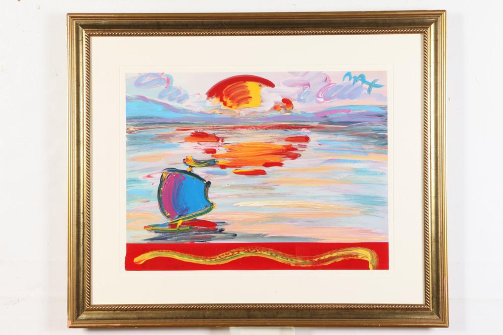 PETER MAX (American, born 1937). Sailboat (1 of 2)