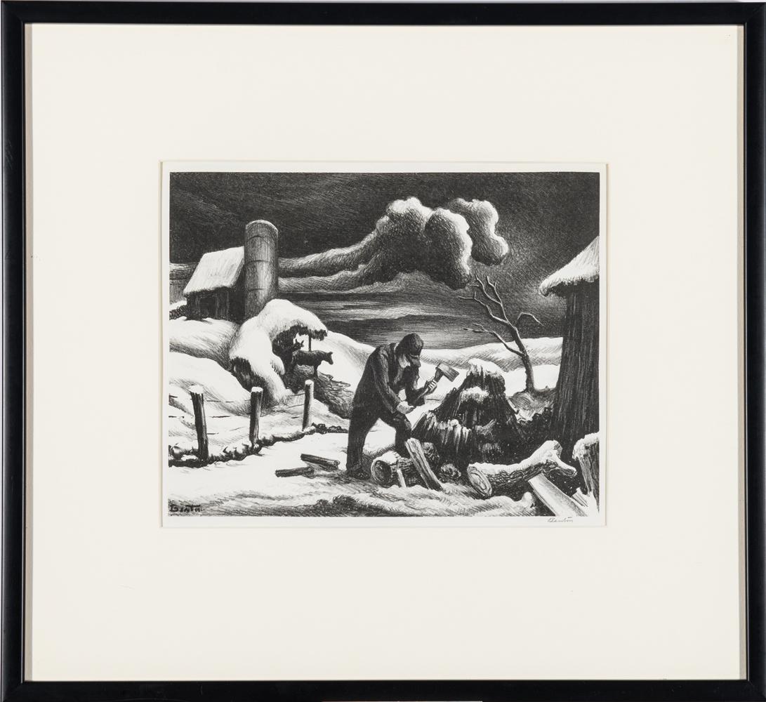 THOMAS HART BENTON (American, 1889-1975). Woodpile, (1 of 3)