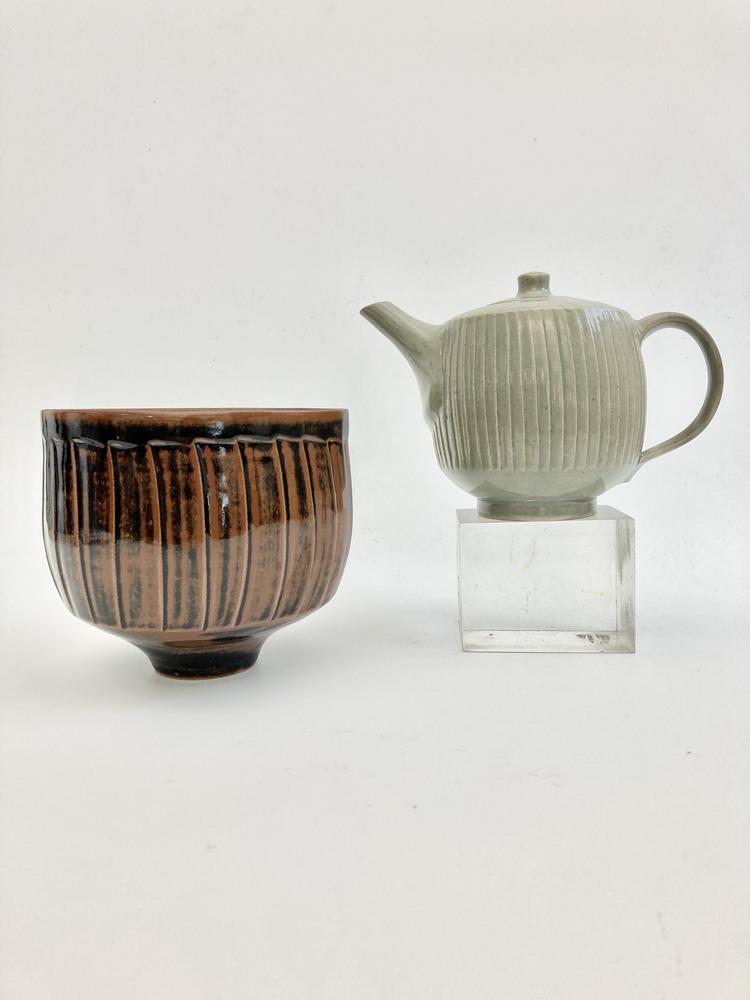 DAVID LEACH (English, 1911-2005). BROWN BOWL AND (1 of 13)