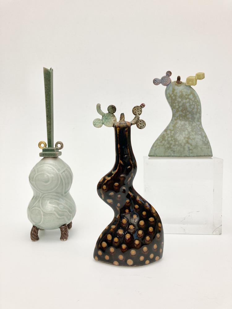 ADRIAN A SAXE (American, born 1943). Two "cactus" oil (1 of 16)