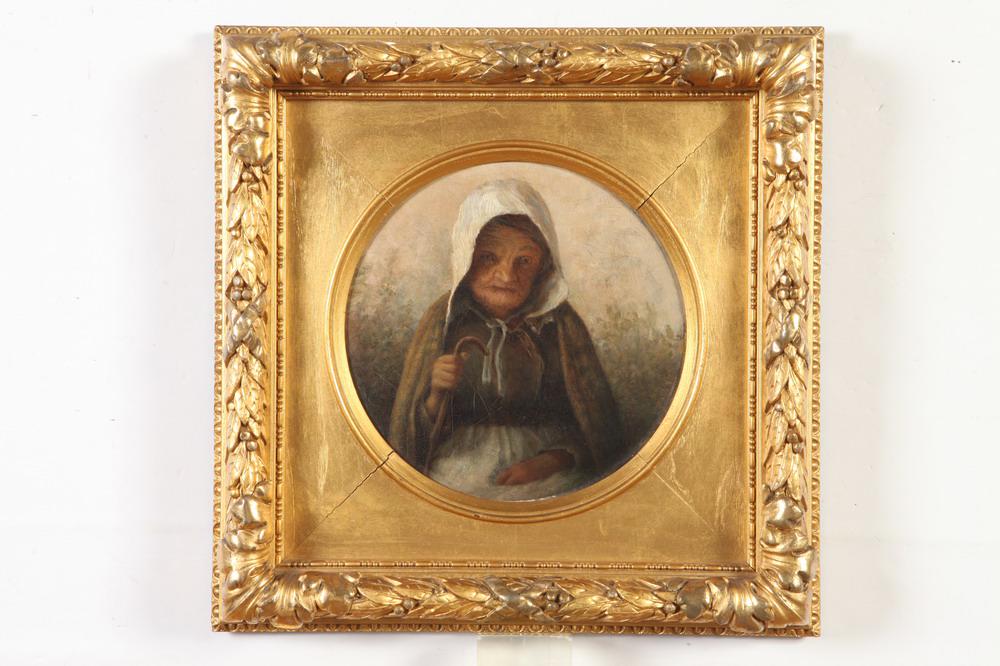 DUTCH SCHOOL (17th Century). Old Woman Resting, Oil on Canvas. Framed. (1 of 2)