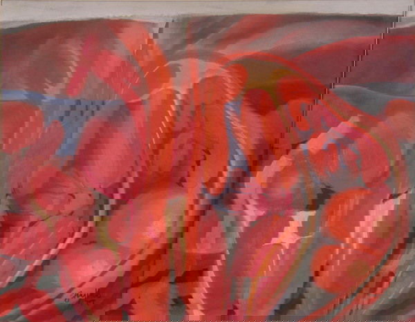 GUILLERMO TRUJILLO (Panamanian, b. 1927). PANORAM: GUILLERMO TRUJILLO (Panamanian, b. 1927). PANORAMA, signed and dated '77 lower right. Oil pastel on paper - Sight: 19 1/2 in. x 25 in.