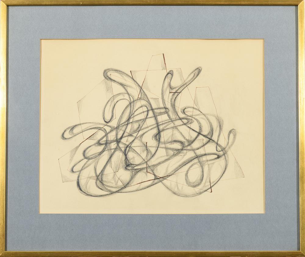 A FOLLOWER OF HANS HARTUNG (German / French, 1904 - 1989). Untitled, Pencil and ink drawing. (1 of 1)