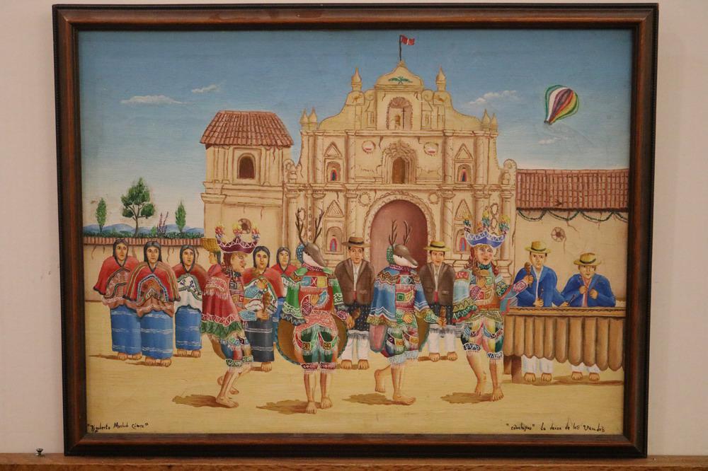 RIGOBERTO MUCHUCH CUMEZ (Guatemalan, 20th Century).   Conalapas: La Danza de los Venados (The Dance (1 of 5)