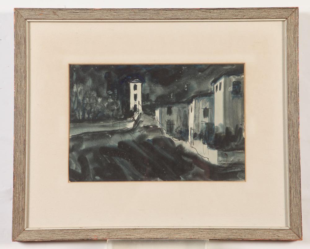 HOWARD SCHROEDER (American 1910-1995). View of Granada, Spain, 1969, Watercolor on paper. Signed, (1 of 3)