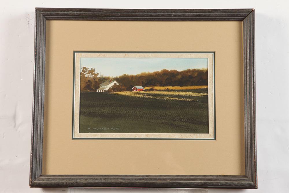 FERDINAND RALPH PETRIE ( American, born 1925). Early Evening Outside of Hackettown, NJ, Watercolor (1 of 2)