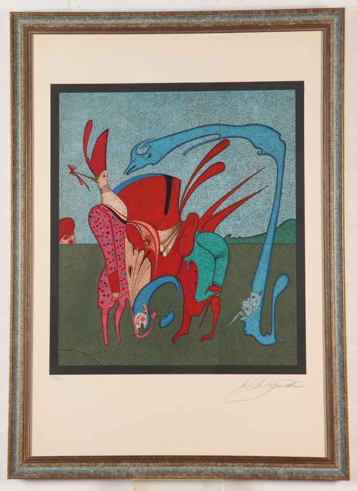 MIHAIL CHEMIAKIN (American / Russian, born 1943). Carnival Series: Untitled 11, circa 1980, Limited (1 of 2)