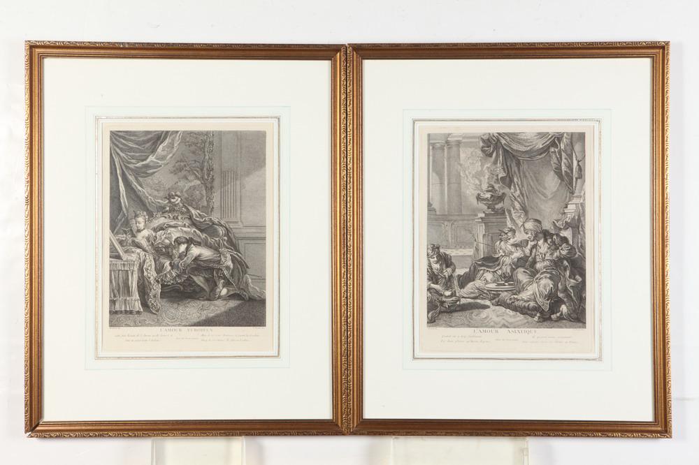 AFTER CHARLES-DOMINIQUE-JOSEPH EISEN (French, 1720 - 1778). "L'Amour Asiatique" and "L'Amour (1 of 1)
