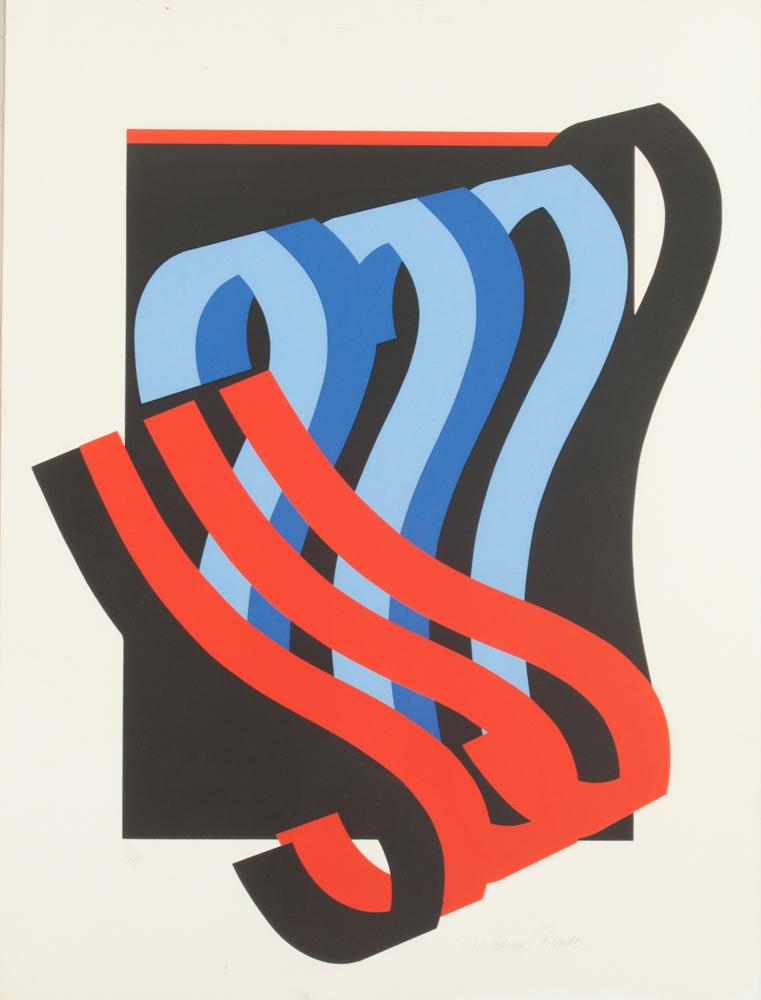 NADINE PRADO (Mexican/American, 20th century). ABSTRACT, signed and numbered 21/50 in pencil lower (1 of 2)