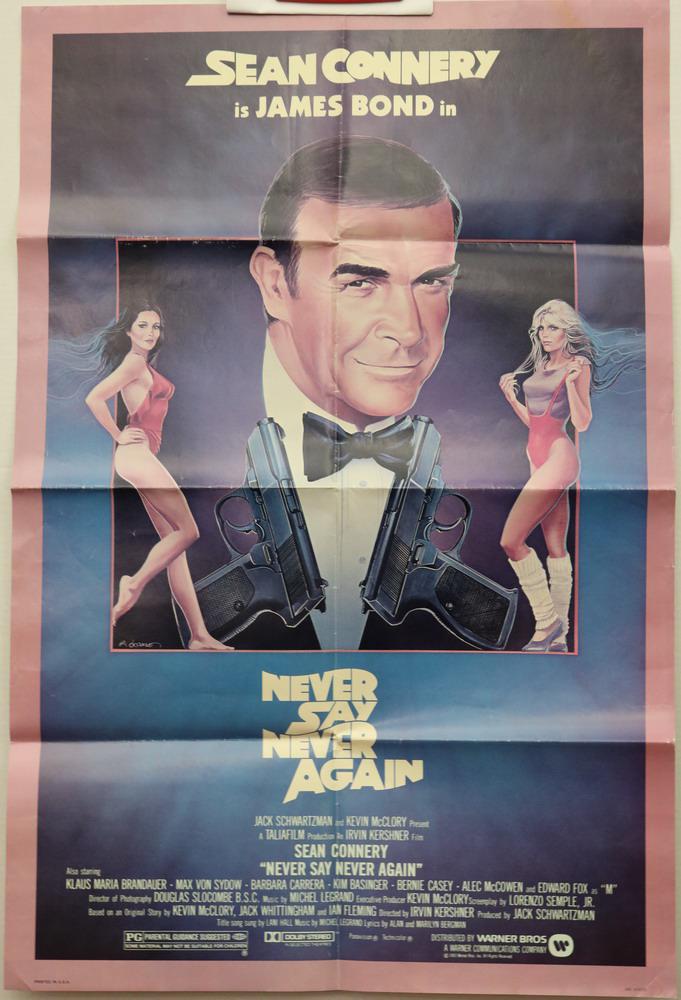 SEVEN JAMES BOND MOVIE POSTERS: "OCTOPUSSY", "FOR YOUR EYES ONLY", "NEVER SAY NEVER AGAIN" (2) AND (1 of 13)