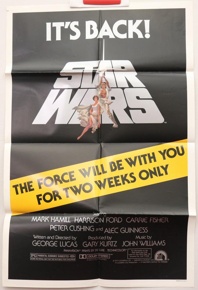 "STAR WARS" MOVIE POSTER, Tom Jung artwork. (1 of 2)