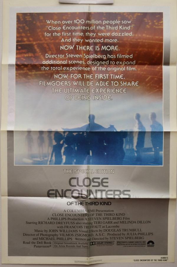 FOUR "CLOSE ENCOUNTERS OF THE THIRD KIND" MOVIE POSTERS, (1 of 8)
