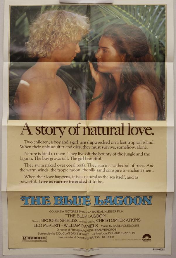 FIVE BROOKE SHIELDS MOVIE POSTERS: "THE BLUE LAGOON" (2) AND "PRETTY BABY" (3). (1 of 11)