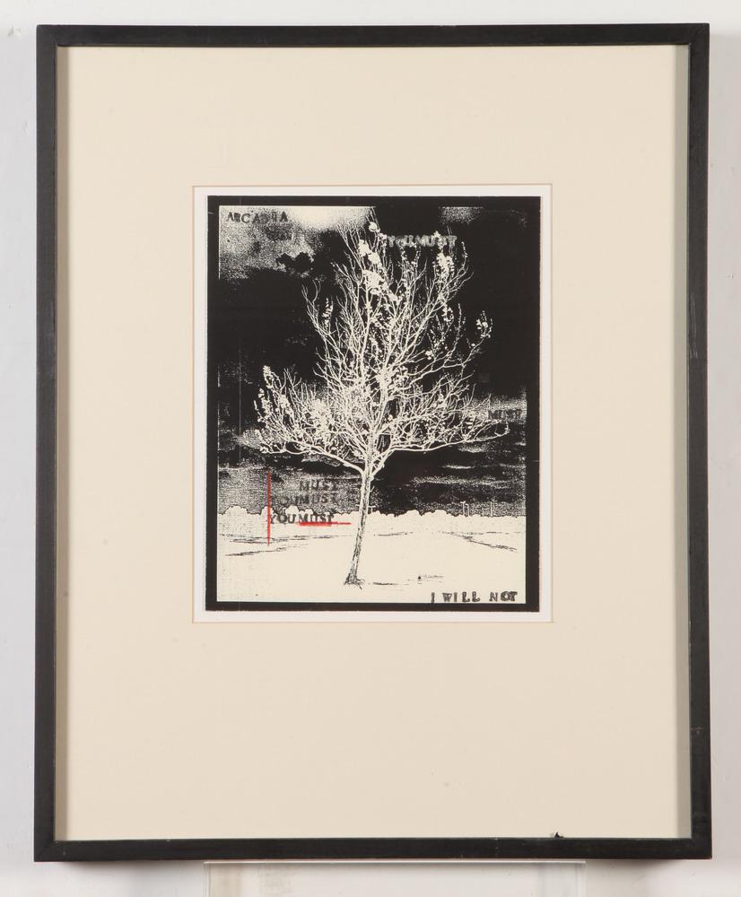 AMERICAN SCHOOL (20th Century). Dialogue # 2, Mixed media on paper. Unsigned. Verso titled. Framed. (1 of 1)