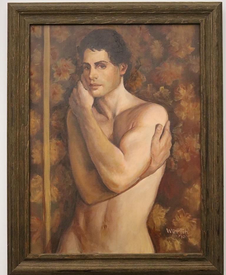 MARVIN WERLIN (American, 1929-2016). Day's End, 2010, [LGBTQ+ INTEREST] Oil on canvas. Signed and (1 of 3)