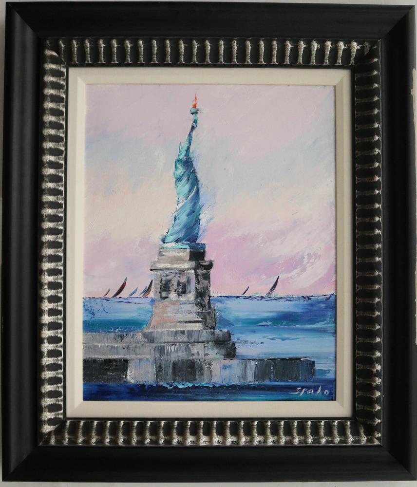 VICTOR SPAHN (French, born 1949). Statue of Liberty: Standing Tall, 2013, Oil on canvas. Signed (1 of 3)