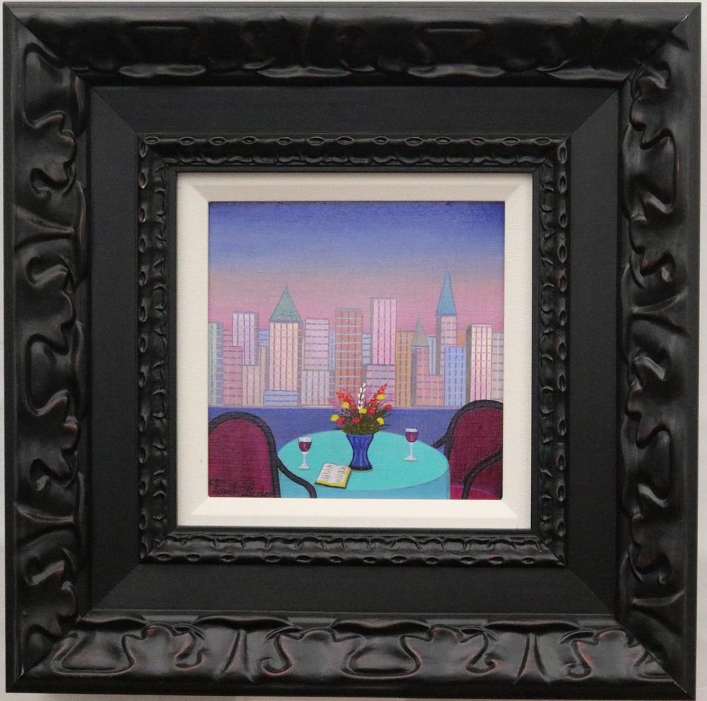 FRANCOIS LEDAN (French / American, born 1949). Aperitif du Soir, 2017, Oil on canvas. Signed lower (1 of 3)