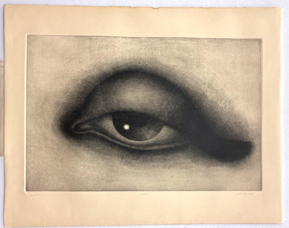 RODOLFO ABULARACH (Guatemalan / American, 1933 -2020). Circe, circa 1970, Limited edition engraving: RODOLFO ABULARACH (Guatemalan / American, 1933 -2020). Circe, circa 1970, Limited edition engraving or mezzotint numbered 21 of an edition of 30. Pencil signed and numbered at base. Framed. Not examin