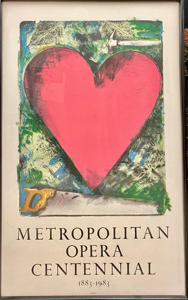 JIM DINE (American, born 1935). Heart at the Opera, 1983, Metropolitan Opera Centennial 1883-1983 (1 of 7)