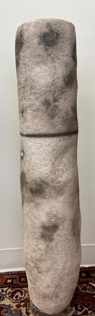 CONTEMPORARY ART POTTERY VASE, - height: 34.5 inches; diameter: 6.5 inches. (1 of 5)