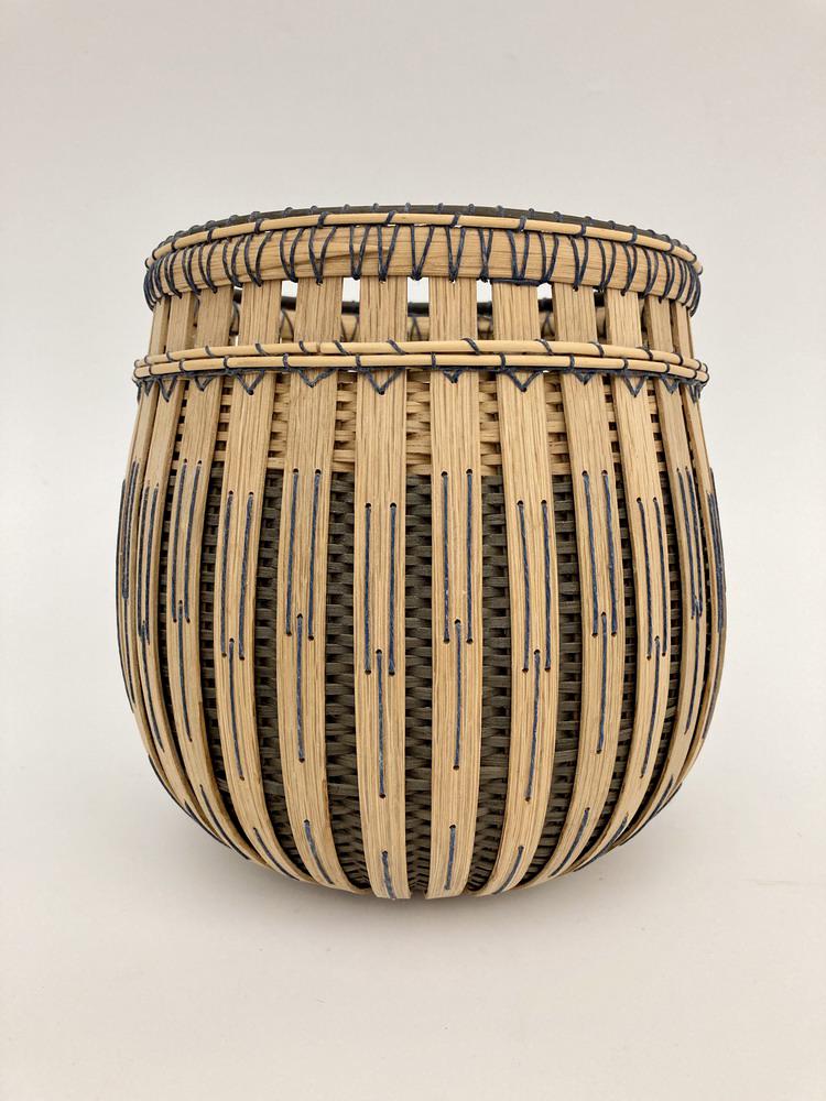 LEON ALBERT NIEHUES (American, born 1951). Basket, Height: 7.5 inches .: LEON ALBERT NIEHUES (American, born 1951). Basket, Height: 7.5 inches - Height: 7.5 inches