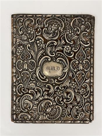 19TH CENTURY STERLING SILVER REPOUSSE ALBUM COVER . - 11 1/2" x 9". (1 of 5)