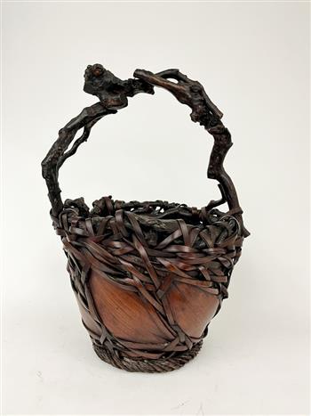 JAPANESE BAMBOO IKEBANA BASKET, - App. 13 in. x 17 1/2 in. x 9 in. (1 of 5)