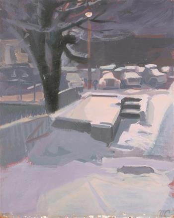 BARRY M. CARPENTER (American, 20th century). HARGROVE ALLEY, BALTIMORE, initialed lower right. Oil (1 of 2)