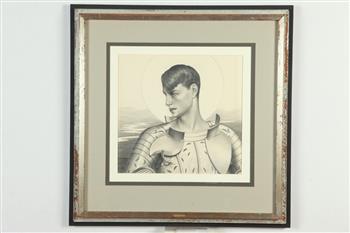 ALEXANDER DE CANEDO (American, 1902 - 1978). Saint George, 1932, Pencil drawing. Verso dated and (1 of 4)