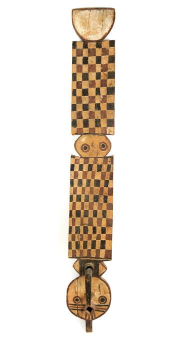 AFRICAN TRIBAL BWA BOBO BURKINA FASO WOODEN DANCE MASK, - Height: 78 inches. (1 of 1)