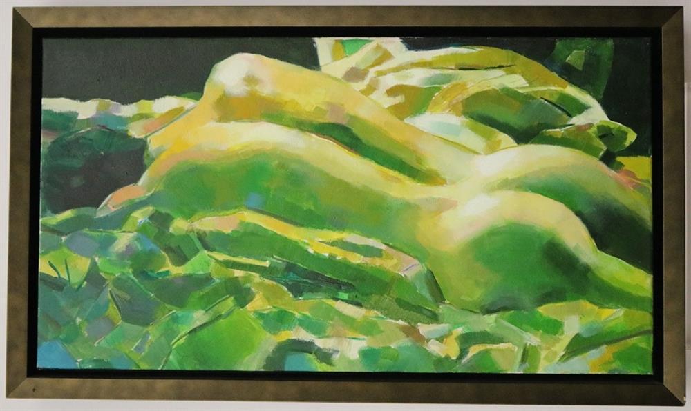 CONTINENTAL SCHOOL (21st Century). Untitled, 2013, [LGBTQ+ INTEREST] Oil on canvas. Verso signed (1 of 3)