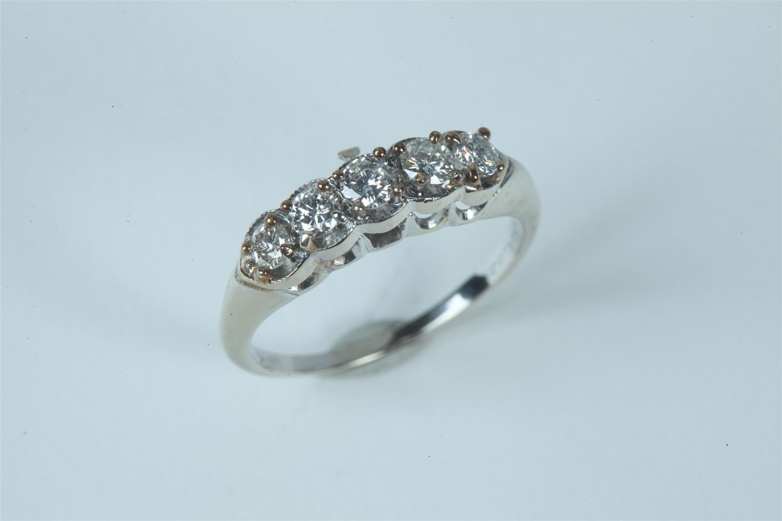 14K WHITE GOLD AND DIAMOND BAND, (1 of 1)