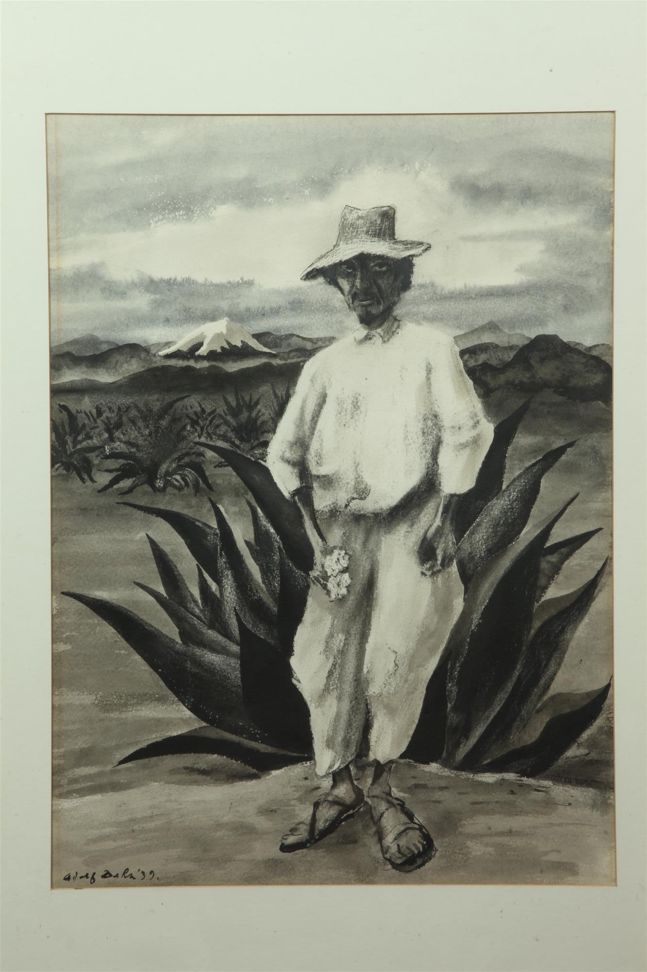 ADOLF DEHN (American, 1895-1969). Portrait of Haitian Man, 1939, signed and dated '39 lower left. (1 of 2)