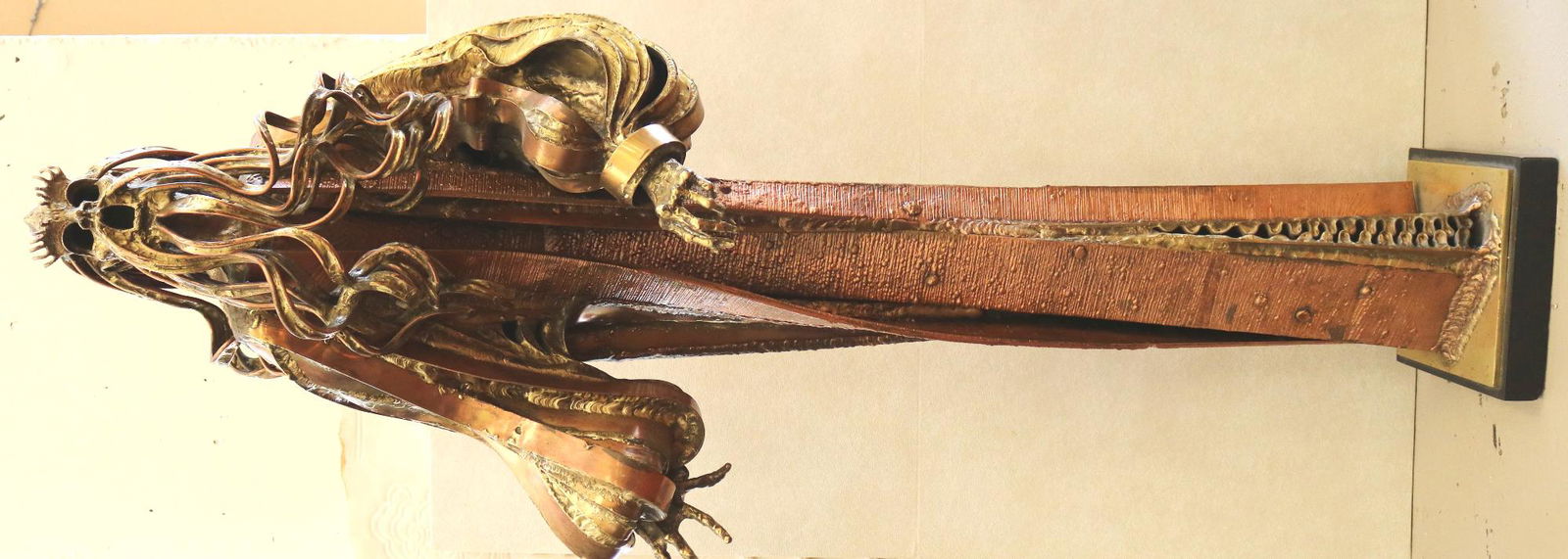 SEAN RICE (British, 1931 - 1997). Wizard, Bronze and welded copper raised on a polished black slate (1 of 19)