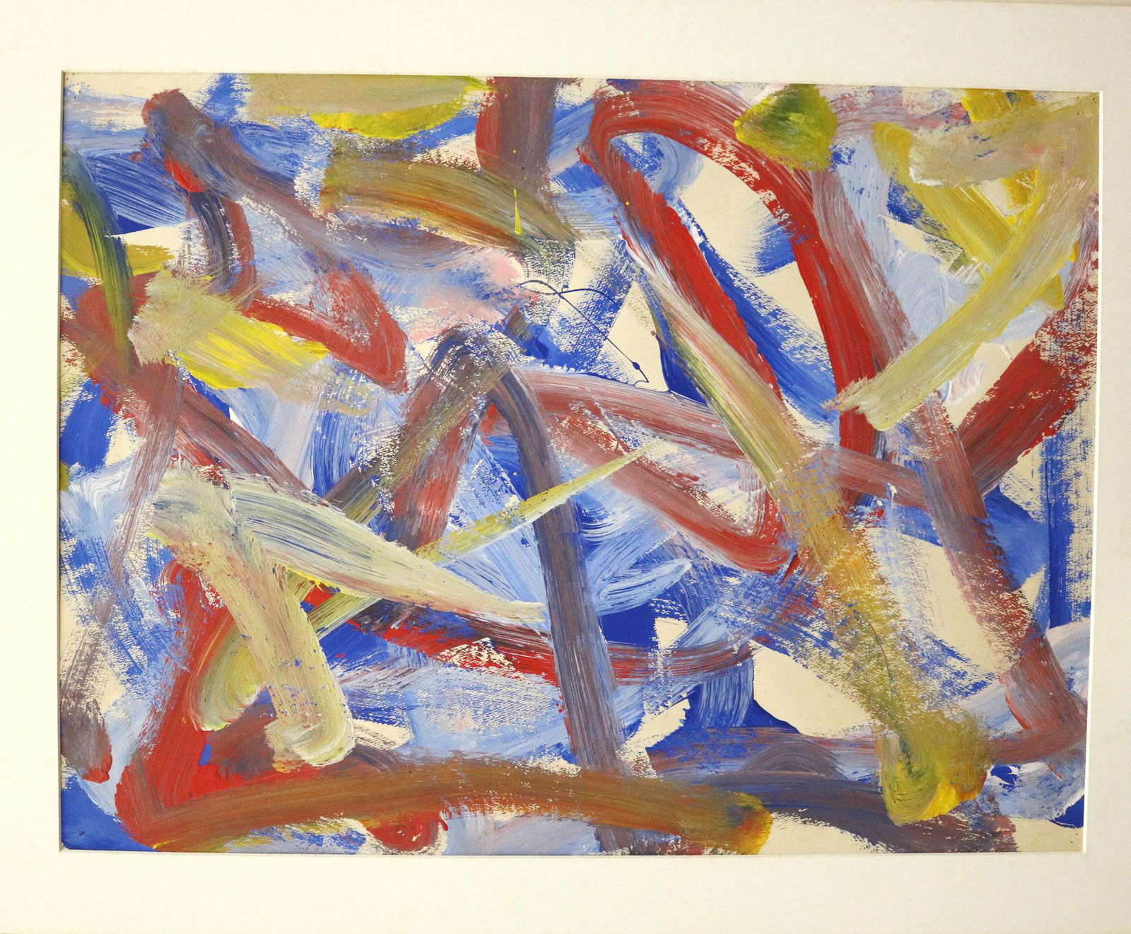 JOSEPH M. GLASCO (American, 1925 - 1996). Untitled Abstract # 5, 1994, Oil on paper. Verso pencil: JOSEPH M. GLASCO (American, 1925 - 1996). Untitled Abstract # 5, 1994, Oil on paper. Verso pencil signed and dated "JG '94." Framed.ARTIST PROFILE: Joseph Glasco was an American Abstract Expressionist