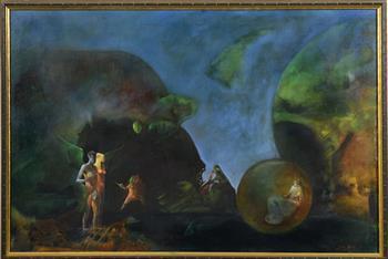 JAMES ZAR (American, born 1941). Untitled, 1970, Oil on canvas. Signed and dated lower right hand (1 of 2)