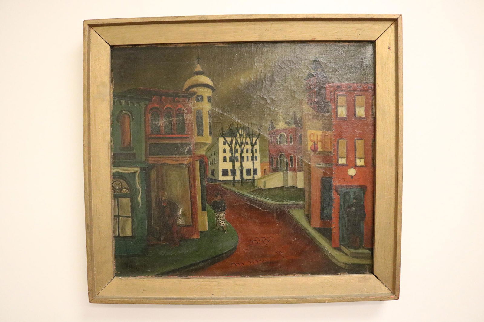 M. T. BROWN (American, 20th century). Urban Landscape, 1933, oil on canvas. Signed and dated lower (1 of 15)