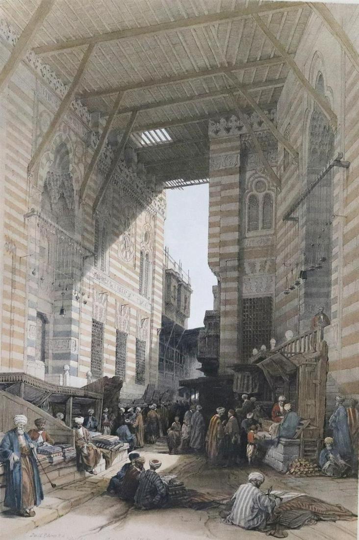 AFTER DAVID ROBERTS (Scottish, 1796 â€“ 1864). Bazaar of the Silk Mercers, Cairo, circa 1848, Folio (1 of 20)