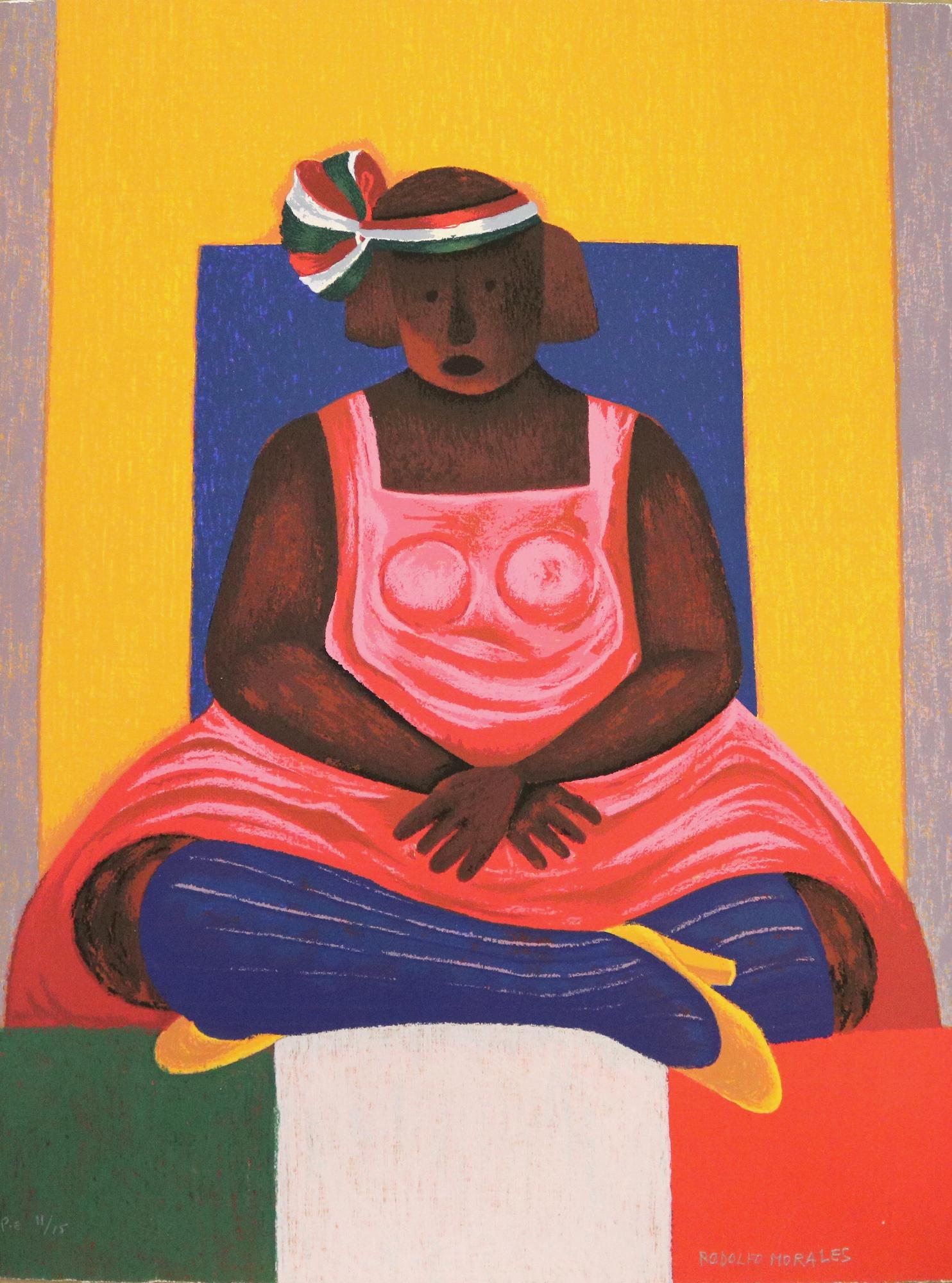 RODOLFO MORALES (Mexican, 1925 - 2001). Maria No Seas Coqueta, circa 1996, Limited edition serigraph (1 of 17)