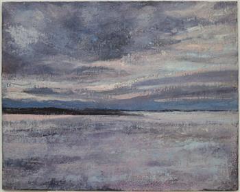 JOHN WILLIAMS (American, 21st century). Dawn, 2016, Oil on board. Verso, signed, titled and dated.: JOHN WILLIAMS (American, 21st century). Dawn, 2016, Oil on board. Verso, signed, titled and dated. Unframed. - 8" x 10"