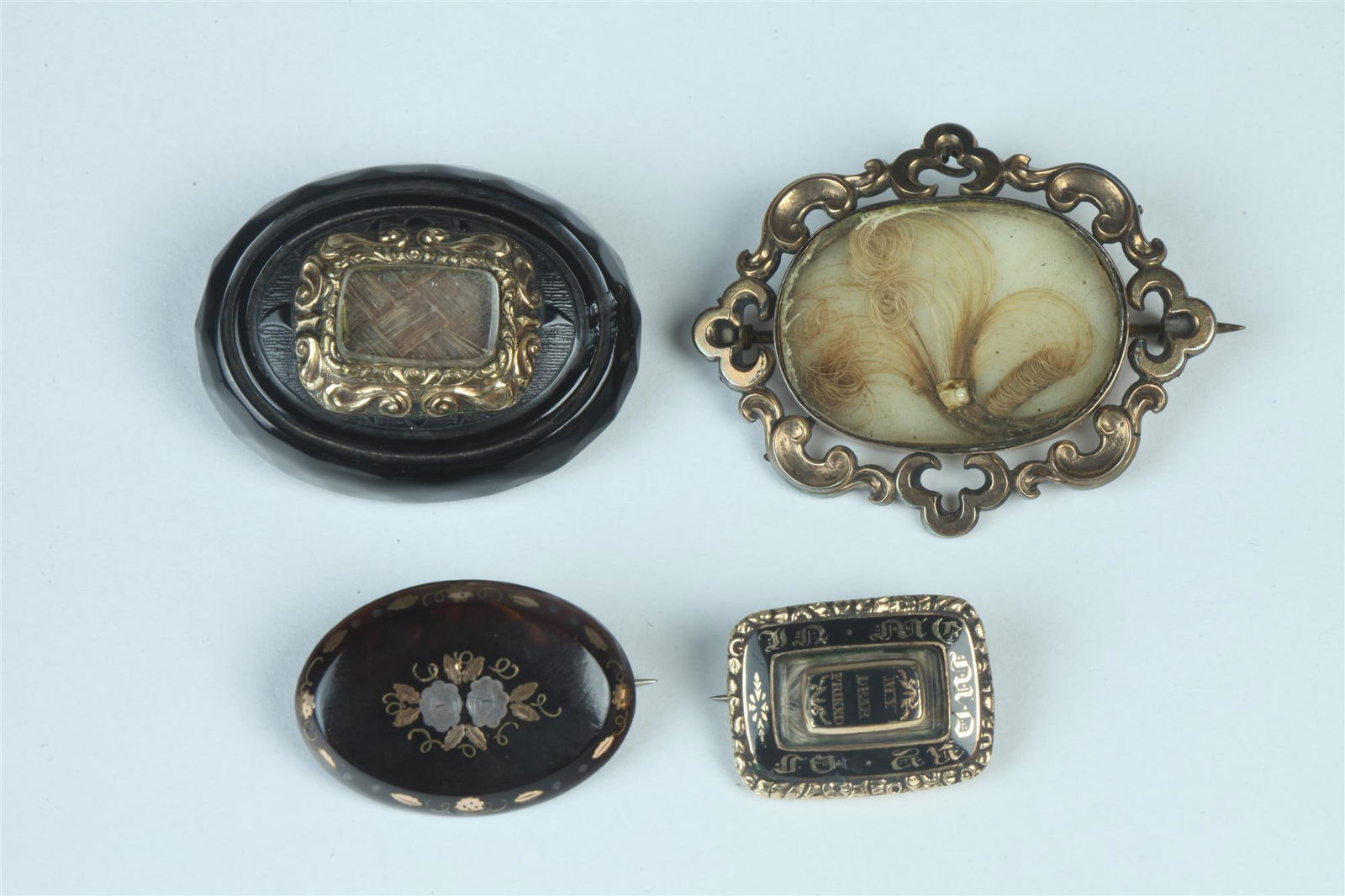 Four Items Early To Mid 19th Century English Victorian Mourning