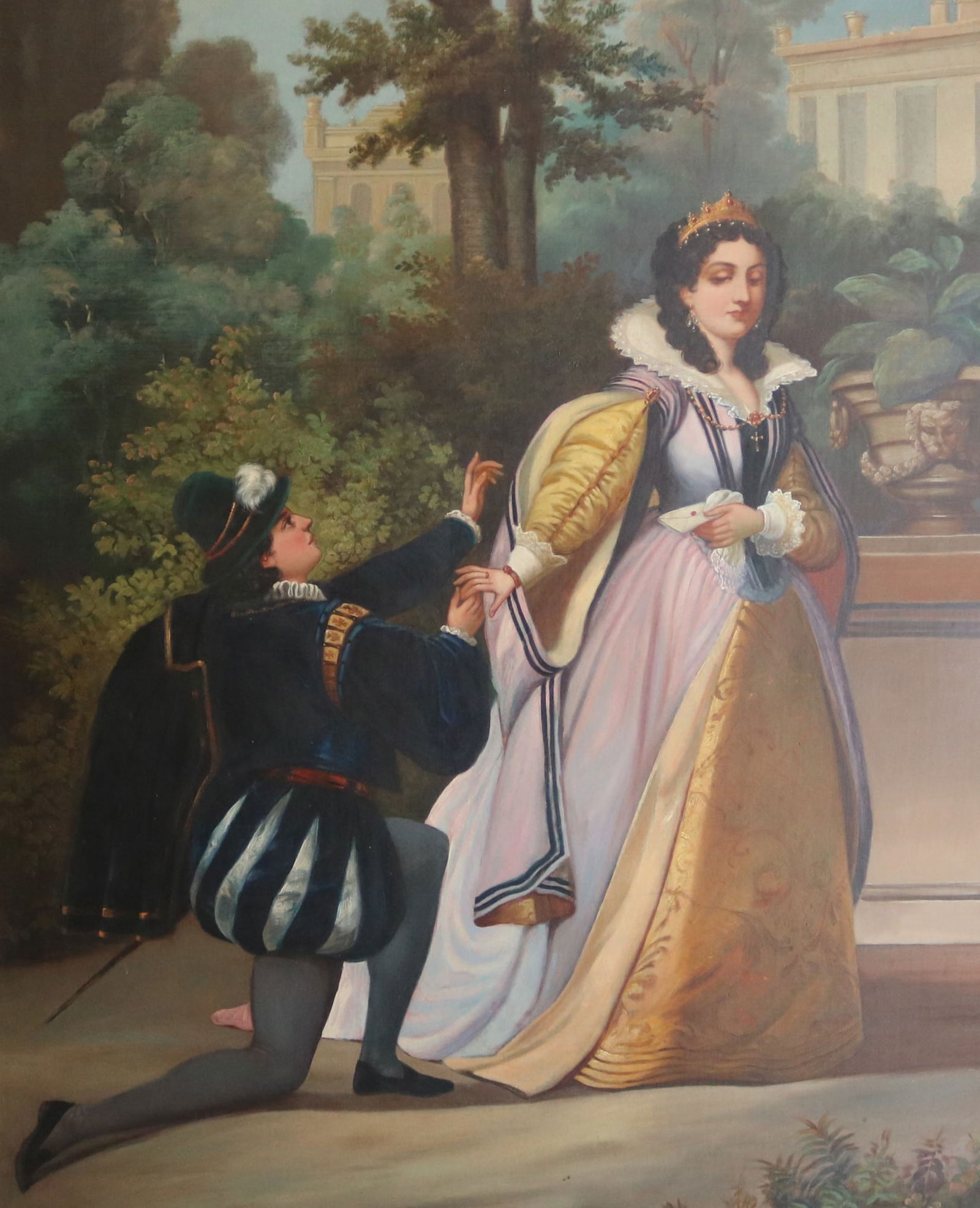 CONTINENTAL SCHOOL (19th century). Delivering a Love Letter, 1873, Oil on canvas. With an (1 of 20)